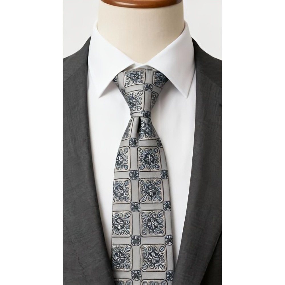 Courage Hand Sewn Silk Tie Geometric Pattern | Unique Quality Neckwear